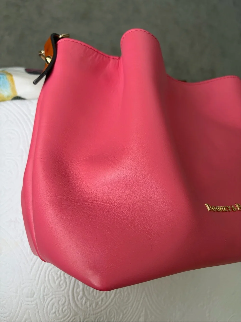 Dooney & Bourke City Barlow BBGum Pink Leather Crossbody Tote